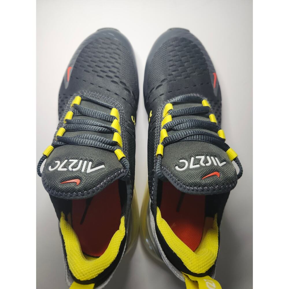 Nike Kids’ Air Max 270 Black Yellow Sz 5.5Y Mesh Athletic Sneaker - Picture 13 of 16